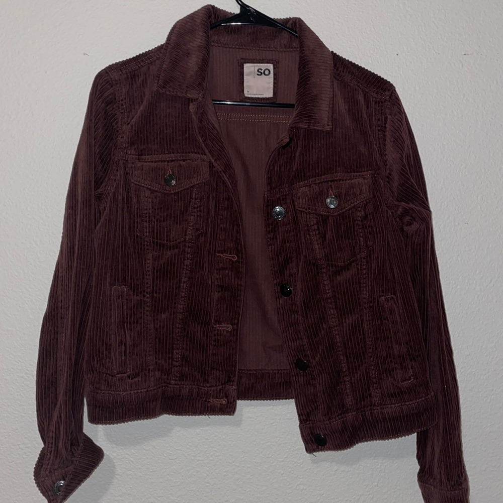 Brown corduroy jean jacket size medium